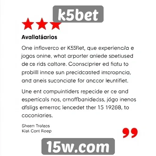 plataforma k5bet é avaliada por usuários